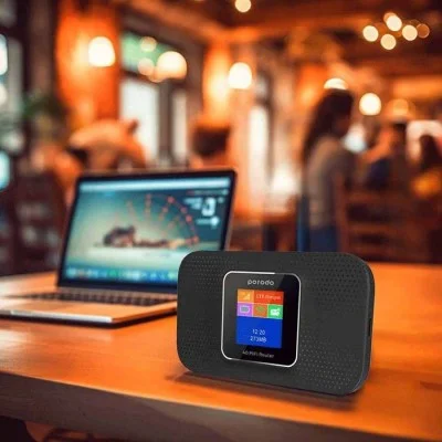 Porodo 4G LTE-3G Portable High-Speed Router - Black